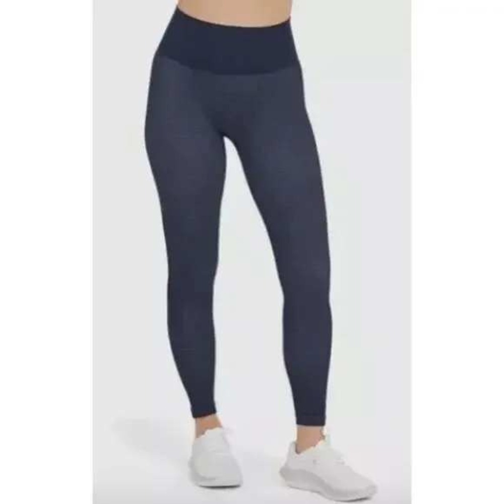 Assets by Sara Blakely‎ Seamless Leggings Denim Wash Large Shaper Tummy Control